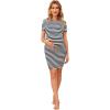 imageFloerns Womens Maternity Short Sleeve Striped Bodycon TShirt DressBlack and White