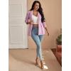 imageFloerns Womens Solid Notched Lapel Long Sleeve Single Breasted Blazer JacketPurple