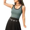 imageFloerns Womens Casual Sleeveless Camisole Scoop Neck Slim Fit Crop Tank TopGreen Striped