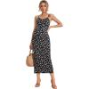 imageFloerns Womens Maternity Floral Print Sleeveless Self Tie Front Cami Long DressMulti