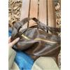 imageFloerns Womens Soft PU Leather Crossbody Bag Vintage Slouchy Hobo Bag with ZipperCoffee Brown