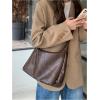 imageFloerns Womens Soft PU Leather Crossbody Bag Vintage Slouchy Hobo Bag with ZipperCoffee Brown