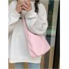 imageFloerns Womens Soft PU Leather Crossbody Bag Vintage Slouchy Hobo Bag with ZipperPink