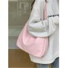 imageFloerns Womens Soft PU Leather Crossbody Bag Vintage Slouchy Hobo Bag with ZipperPink