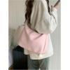 imageFloerns Womens Soft PU Leather Crossbody Bag Vintage Slouchy Hobo Bag with ZipperPink