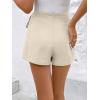 imageFloerns Womens Solid Wrap Front Linen Skirt Shorts Drawstring Knot Side Skort ShortsApricot