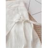 imageFloerns Womens Solid Wrap Front Linen Skirt Shorts Drawstring Knot Side Skort ShortsBeige