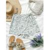 imageFloerns Womens Solid Wrap Front Linen Skirt Shorts Drawstring Knot Side Skort ShortsBeige Multi