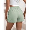 imageFloerns Womens Solid Wrap Front Linen Skirt Shorts Drawstring Knot Side Skort ShortsMint Green