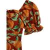 imageFloerns Womens Summer Drawstring Sweetheart Neck Puff Sleeve A Line Short DressAred Orange
