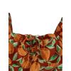 imageFloerns Womens Summer Drawstring Sweetheart Neck Puff Sleeve A Line Short DressAred Orange