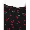 imageFloerns Womens Summer Drawstring Sweetheart Neck Puff Sleeve A Line Short DressBlack Cherry