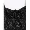 imageFloerns Womens Summer Drawstring Sweetheart Neck Puff Sleeve A Line Short DressBlack Dots