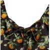 imageFloerns Womens Summer Drawstring Sweetheart Neck Puff Sleeve A Line Short DressBlack Orange