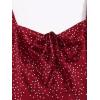 imageFloerns Womens Summer Drawstring Sweetheart Neck Puff Sleeve A Line Short DressBurgundy Red