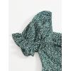 imageFloerns Womens Summer Drawstring Sweetheart Neck Puff Sleeve A Line Short DressDark Green