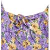 imageFloerns Womens Summer Drawstring Sweetheart Neck Puff Sleeve A Line Short DressFloral Purple