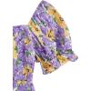 imageFloerns Womens Summer Drawstring Sweetheart Neck Puff Sleeve A Line Short DressFloral Purple