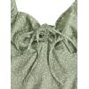 imageFloerns Womens Summer Drawstring Sweetheart Neck Puff Sleeve A Line Short DressGreen