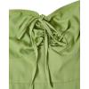imageFloerns Womens Summer Drawstring Sweetheart Neck Puff Sleeve A Line Short DressGreen Solid