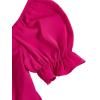imageFloerns Womens Summer Drawstring Sweetheart Neck Puff Sleeve A Line Short DressHot Pink