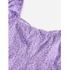 imageFloerns Womens Summer Drawstring Sweetheart Neck Puff Sleeve A Line Short DressLilac Purple
