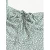 imageFloerns Womens Summer Drawstring Sweetheart Neck Puff Sleeve A Line Short DressMint Green