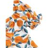 imageFloerns Womens Summer Drawstring Sweetheart Neck Puff Sleeve A Line Short DressOrangeWhiteBlue