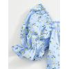 imageFloerns Womens Summer Drawstring Sweetheart Neck Puff Sleeve A Line Short DressPastel Blue