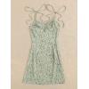 imageFloerns Womens Summer Tie Strap Ditsy Floral A Line Cami DressGreen