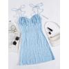 imageFloerns Womens Summer Tie Strap Ditsy Floral A Line Cami DressLight Blue