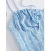 imageFloerns Womens Summer Tie Strap Ditsy Floral A Line Cami DressLight Blue
