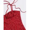 imageFloerns Womens Summer Tie Strap Ditsy Floral A Line Cami DressRose Red