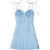 imageFloerns Womens Summer Tie Strap Ditsy Floral A Line Cami DressLight Blue