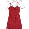 imageFloerns Womens Summer Tie Strap Ditsy Floral A Line Cami DressRose Red