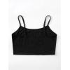 imageFloerns Womens Plus Size Graphic Print Spaghetti Strap Crop Cami Tank TopBlack
