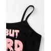 imageFloerns Womens Plus Size Graphic Print Spaghetti Strap Crop Cami Tank TopBlack