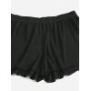 imageFloerns Womens Plus Size Solid Pajama Shorts 2 Pack Soft Lounge Sleep ShortsA Black Grey