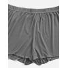 imageFloerns Womens Plus Size Solid Pajama Shorts 2 Pack Soft Lounge Sleep ShortsA Black Grey