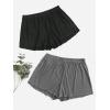 imageFloerns Womens Plus Size Solid Pajama Shorts 2 Pack Soft Lounge Sleep ShortsA Black Grey