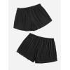 imageFloerns Womens Plus Size Solid Pajama Shorts 2 Pack Soft Lounge Sleep ShortsBlack Black