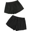 imageFloerns Womens Plus Size Solid Pajama Shorts 2 Pack Soft Lounge Sleep ShortsBlack Black