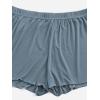 imageFloerns Womens Plus Size Solid Pajama Shorts 2 Pack Soft Lounge Sleep ShortsBlack Blue