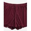 imageFloerns Womens Plus Size Solid Pajama Shorts 2 Pack Soft Lounge Sleep ShortsBlack Burgundy
