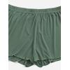 imageFloerns Womens Plus Size Solid Pajama Shorts 2 Pack Soft Lounge Sleep ShortsBlack Dark Green