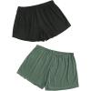 imageFloerns Womens Plus Size Solid Pajama Shorts 2 Pack Soft Lounge Sleep ShortsBlack Dark Green