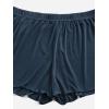 imageFloerns Womens Plus Size Solid Pajama Shorts 2 Pack Soft Lounge Sleep ShortsBlack Navy Blue