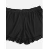 imageFloerns Womens Plus Size Solid Pajama Shorts 2 Pack Soft Lounge Sleep ShortsBlack Navy Blue