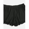 imageFloerns Womens Plus Size Solid Pajama Shorts 2 Pack Soft Lounge Sleep ShortsBlack Pink Multi