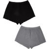 imageFloerns Womens Plus Size Solid Pajama Shorts 2 Pack Soft Lounge Sleep ShortsBow Black